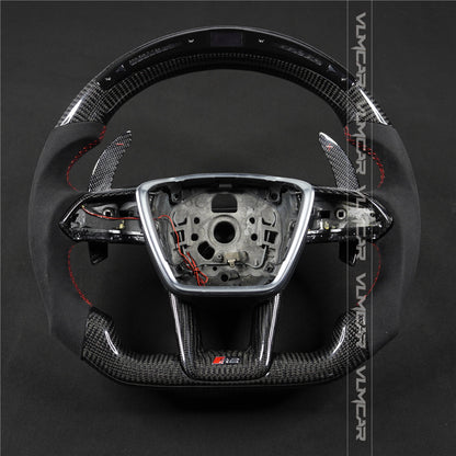 Private custom carbon fiber steering wheel with led display for audi A6/A7/ C8/new style