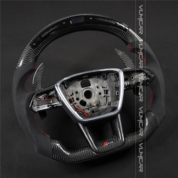 Private custom carbon fiber steering wheel with led display for audi A6/A7/ C8/new style