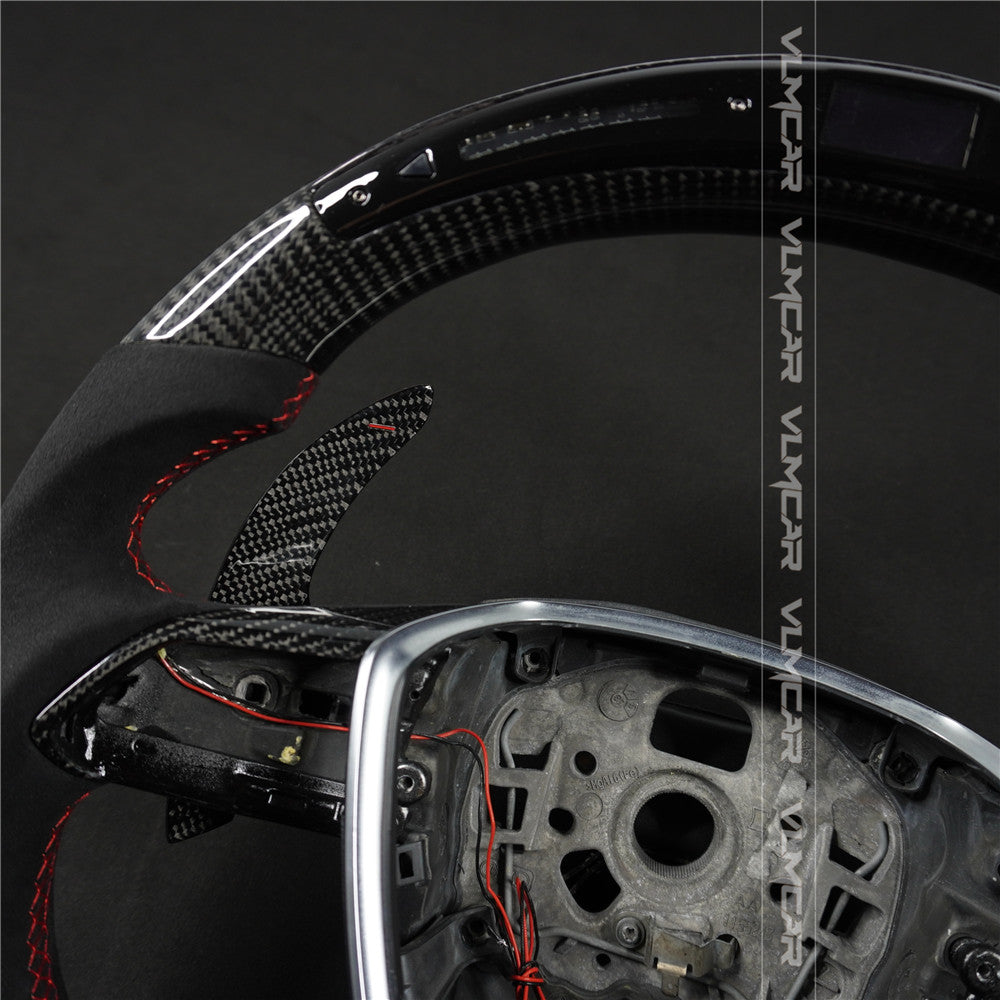 Private custom carbon fiber steering wheel with led display for audi A6/A7/ C8/new style