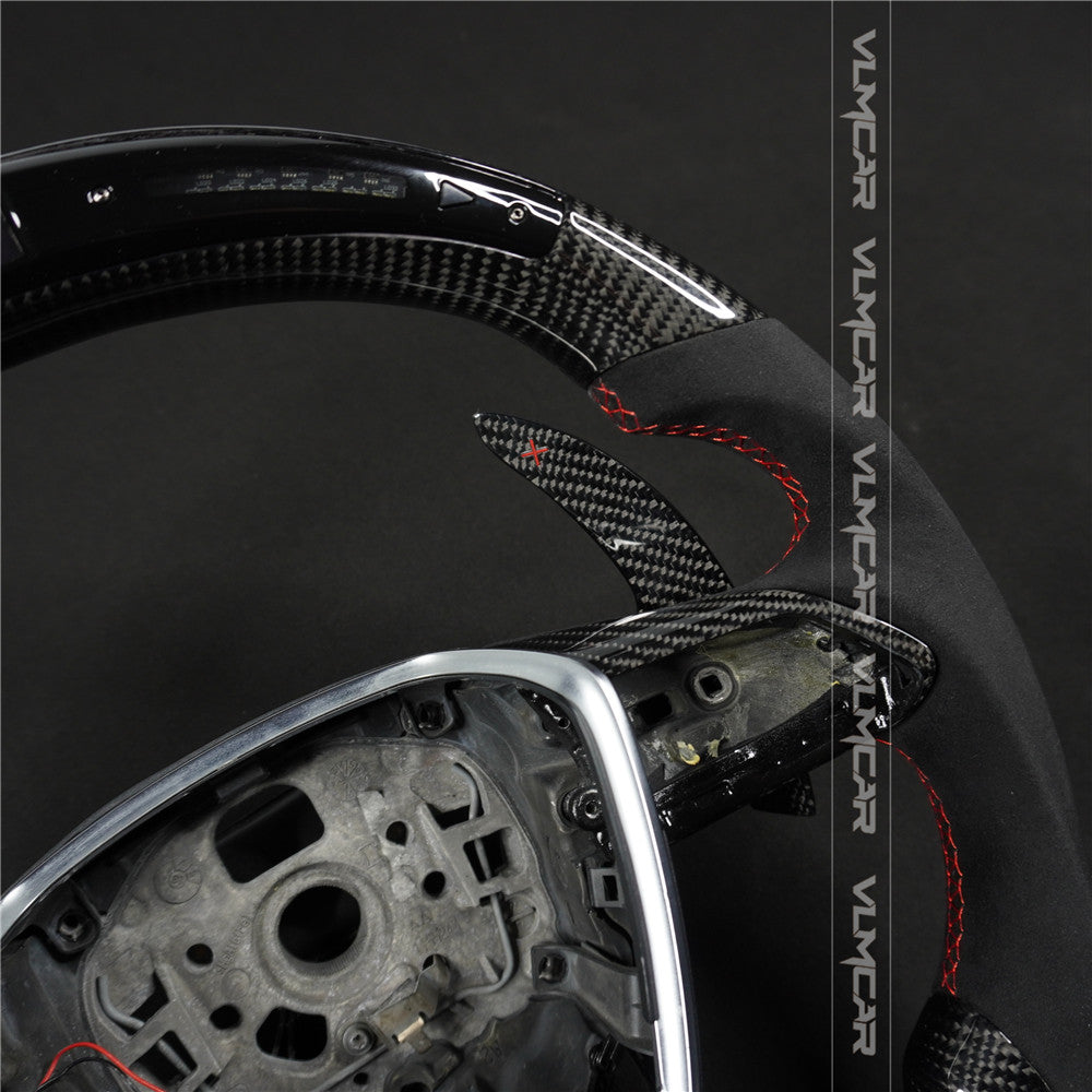 Private custom carbon fiber steering wheel with led display for audi A6/A7/ C8/new style