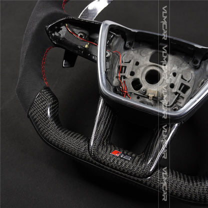 Private custom carbon fiber steering wheel with led display for audi A6/A7/ C8/new style