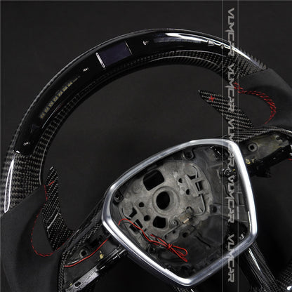 Private custom carbon fiber steering wheel with led display for audi A6/A7/ C8/new style