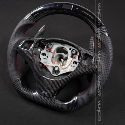 Private custom carbon fiber steering wheel with led display for bmw 3 series /E90/E92/E93