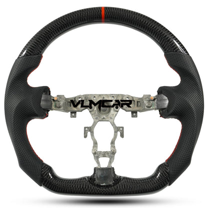 Private custom carbon fiber steering wheel with perforated leather for Nissan 370Z