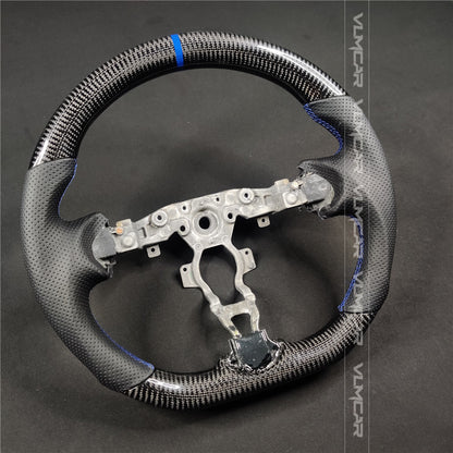 Private custom carbon fiber steering wheel with perforated leather for Nissan 370Z
