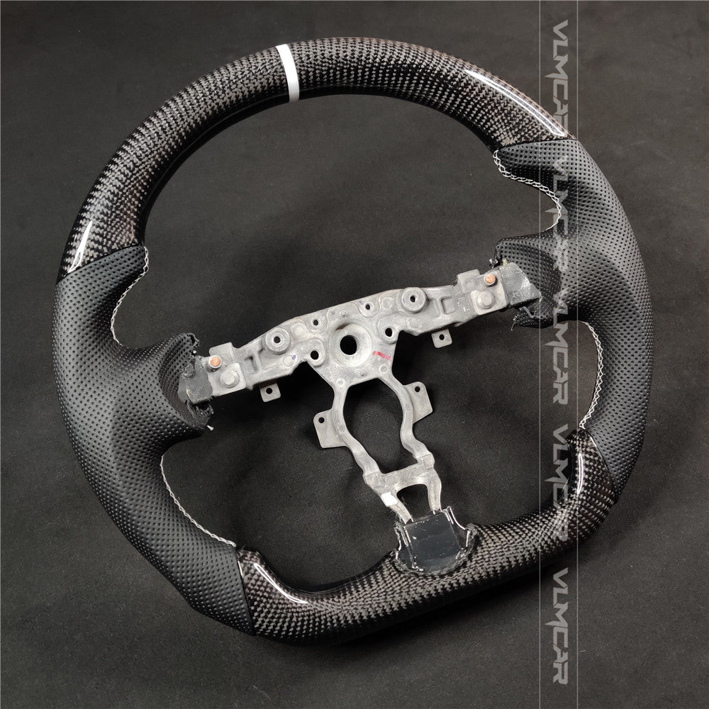Private custom carbon fiber steering wheel with perforated leather for Nissan 370Z