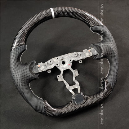 Private custom carbon fiber steering wheel with perforated leather for Nissan 370Z
