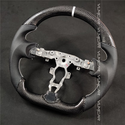 Private custom carbon fiber steering wheel with perforated leather for Nissan 370Z