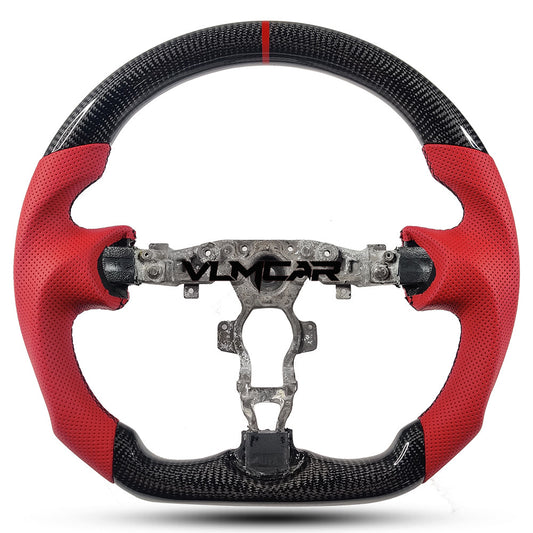 Private custom carbon fiber steering wheel with perforated leather for Nissan 370Z