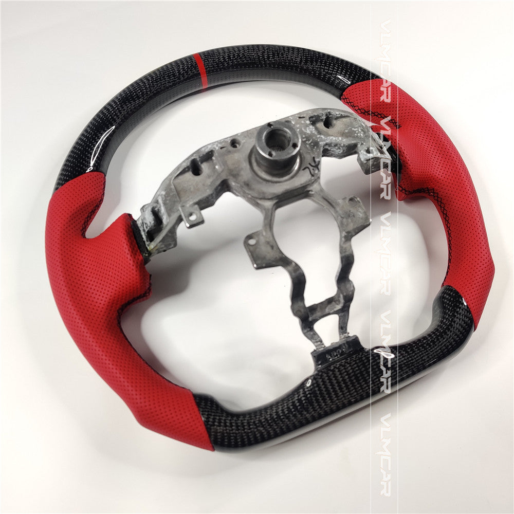Private custom carbon fiber steering wheel with perforated leather for Nissan 370Z