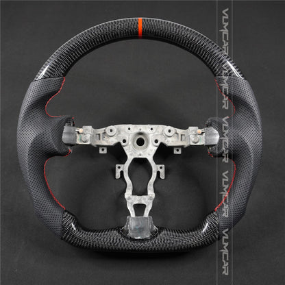 Private custom carbon fiber steering wheel with perforated leather for Nissan 370Z