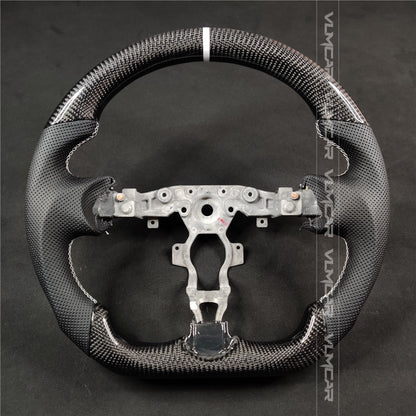 Private custom carbon fiber steering wheel with perforated leather for Nissan 370Z