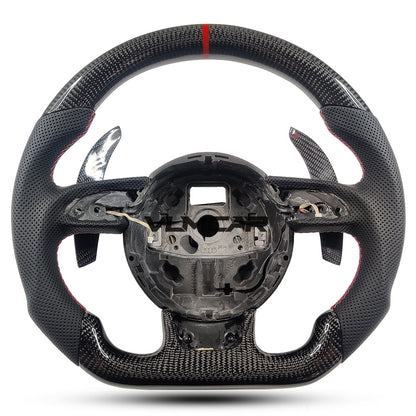 Private custom carbon fiber steering wheel with perforated leather for audi A3/A4/A5/A6/A7/S/RS/with shift paddles