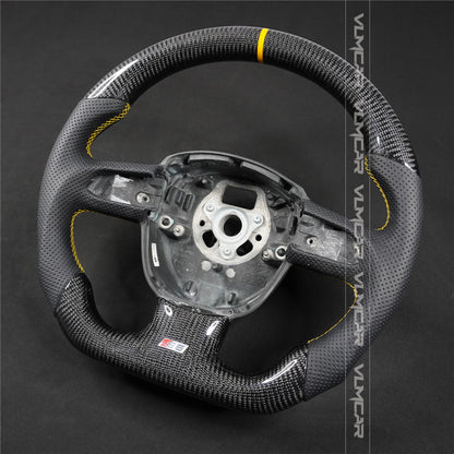 Private custom carbon fiber steering wheel with perforated leather for audi A3/A4/A5/A6/S/RS