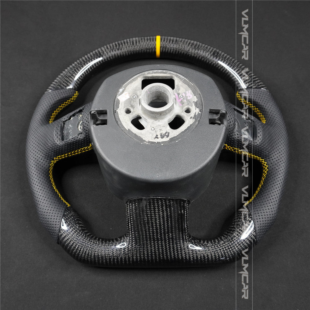 Private custom carbon fiber steering wheel with perforated leather for audi A3/A4/A5/A6/S/RS
