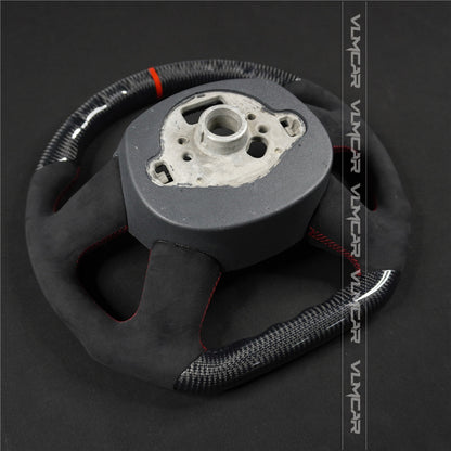 Private custom carbon fiber steering wheel with suede for audi A4/S4/RS4