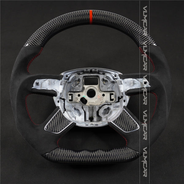 Private custom carbon fiber steering wheel with suede for audi A4/S4/RS4