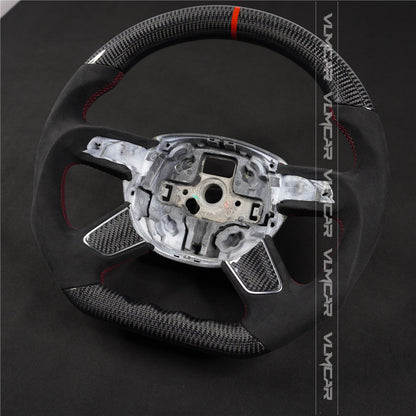 Private custom carbon fiber steering wheel with suede for audi A4/S4/RS4