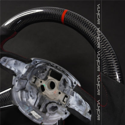 Private custom carbon fiber steering wheel with suede for audi A4/S4/RS4