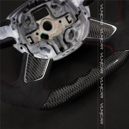 Private custom carbon fiber steering wheel with suede for audi A4/S4/RS4