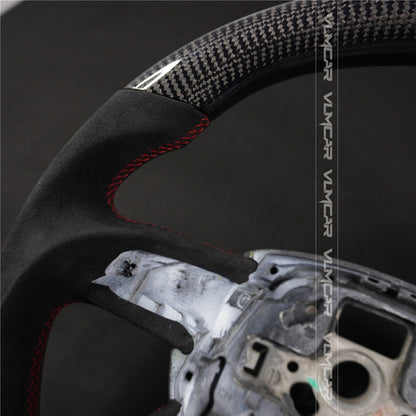Private custom carbon fiber steering wheel with suede for audi A4/S4/RS4