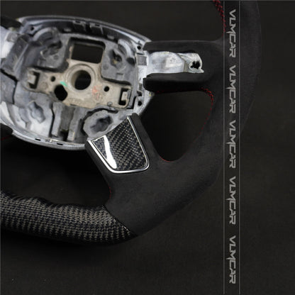 Private custom carbon fiber steering wheel with suede for audi A4/S4/RS4