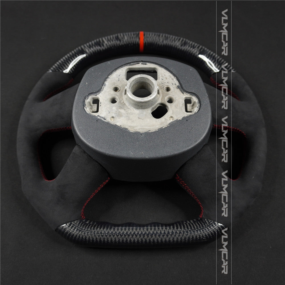 Private custom carbon fiber steering wheel with suede for audi A4/S4/RS4
