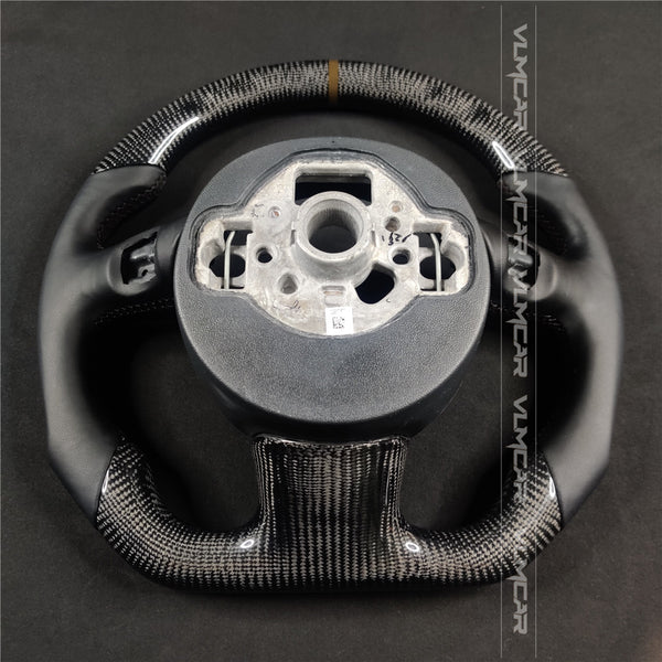 Private custom carbon fiber steering wheel with smooth leather for audi A1/A6/S6/A7/S7/RS