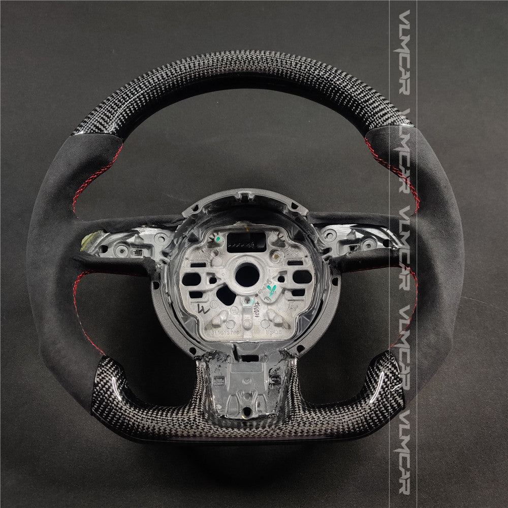 Private custom carbon fiber steering wheel with suede for audi A1/A6/A7/S/RS