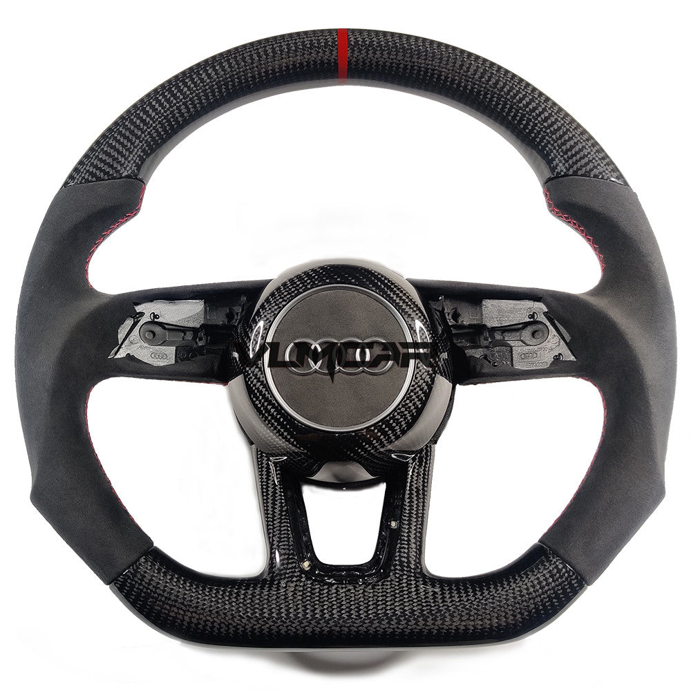 Private custom carbon fiber steering wheel with suede for audi A3/A4/A5/S/RS/s-line