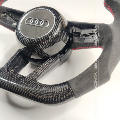 Private custom carbon fiber steering wheel with suede for audi A3/A4/A5/S/RS/s-line