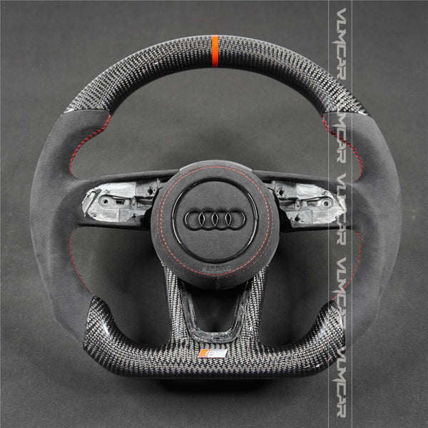 Private custom carbon fiber steering wheel with suede for audi A3/A4/A5/S/RS/s-line