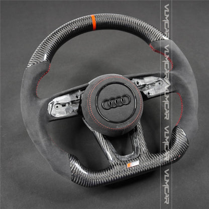 Private custom carbon fiber steering wheel with suede for audi A3/A4/A5/S/RS/s-line