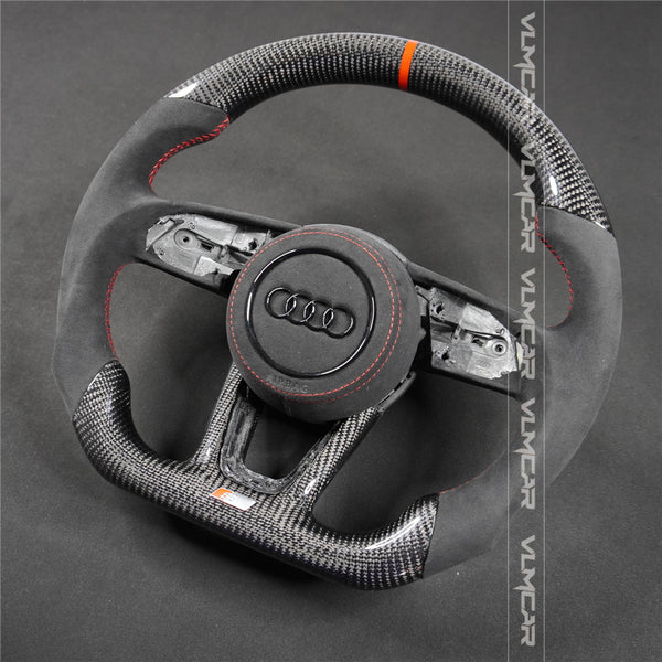 Private custom carbon fiber steering wheel with suede for audi A3/A4/A5/S/RS/s-line