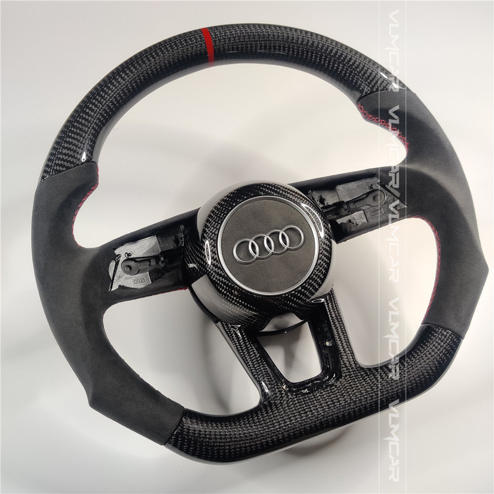 Private custom carbon fiber steering wheel with suede for audi A3/A4/A5/S/RS/s-line