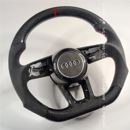 Private custom carbon fiber steering wheel with suede for audi A3/A4/A5/S/RS/s-line