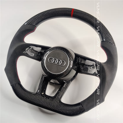 Private custom carbon fiber steering wheel with suede for audi A3/A4/A5/S/RS/s-line