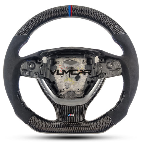 Private custom carbon fiber steering wheel with suede for bmw 5 series/ F10