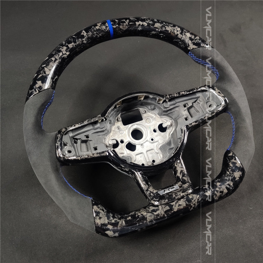 Private custom forged carbon Fiber steering wheel with suede For Volkswagen golf mk7/7.5/DSG