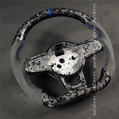 Private custom forged carbon Fiber steering wheel with suede For Volkswagen golf mk7/7.5/DSG