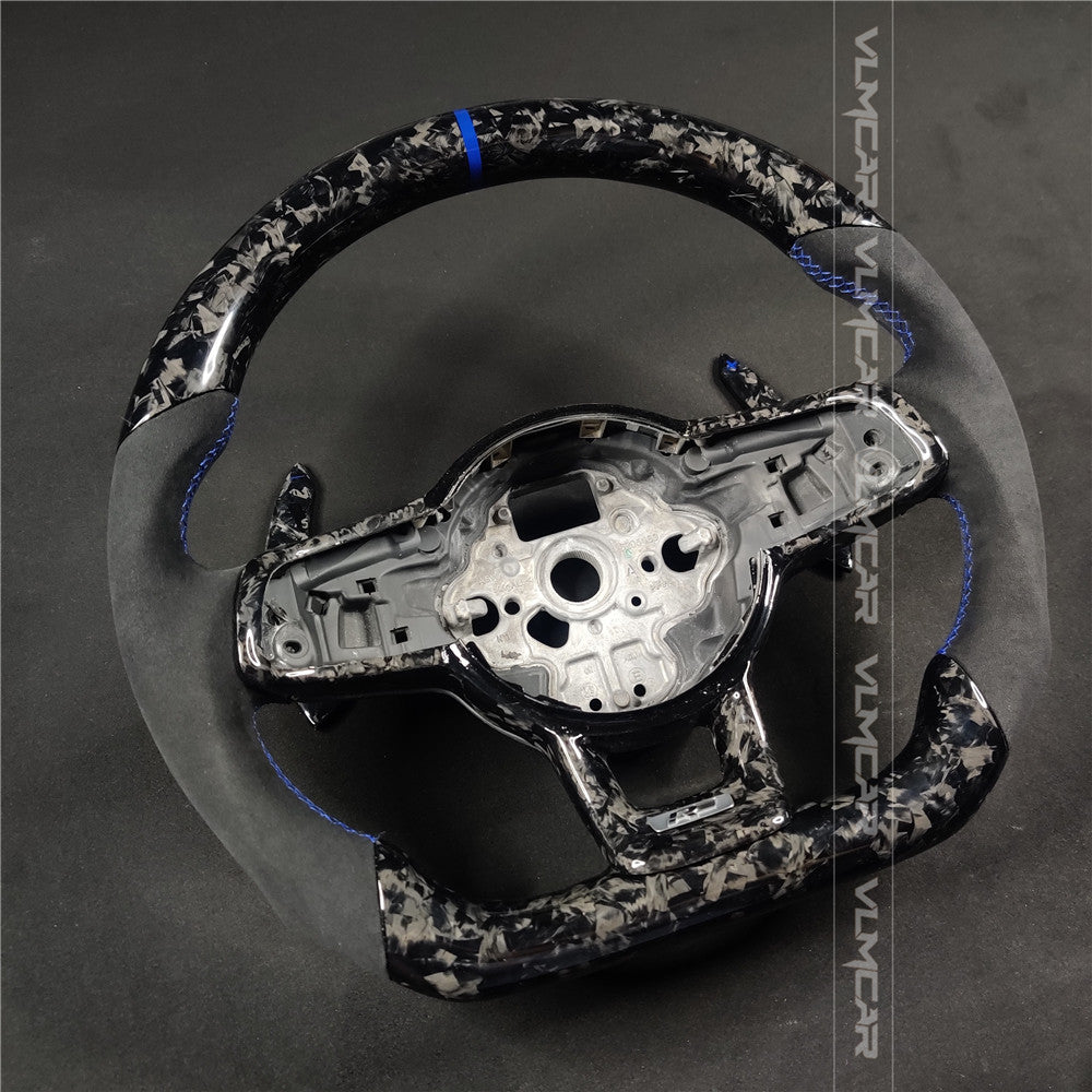 Private custom forged carbon Fiber steering wheel with suede For Volkswagen golf mk7/7.5/DSG