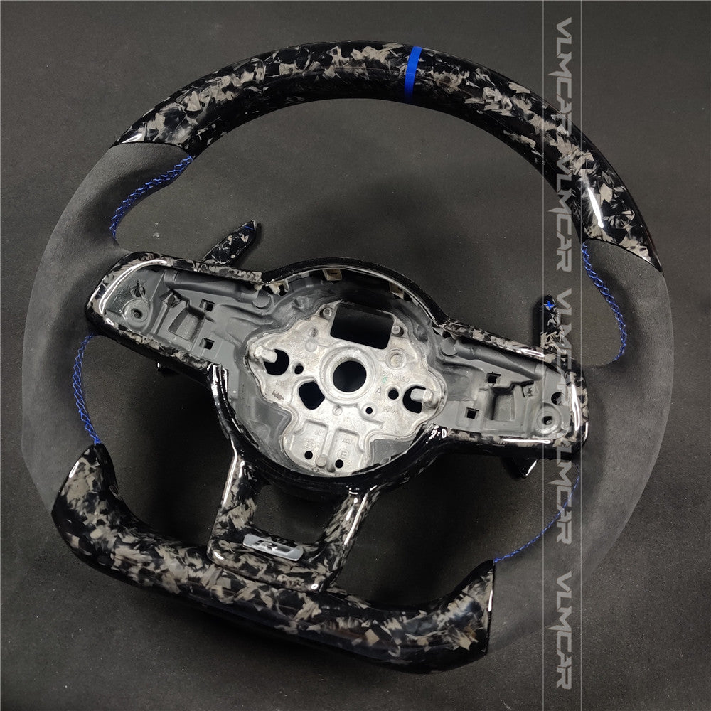 Private custom forged carbon Fiber steering wheel with suede For Volkswagen golf mk7/7.5/DSG