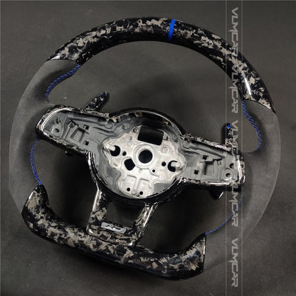 Private custom forged carbon Fiber steering wheel with suede For Volkswagen golf mk7/7.5/DSG