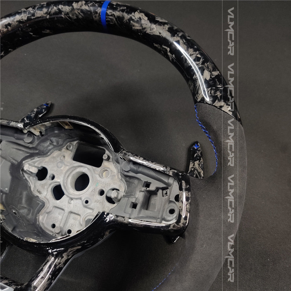 Private custom forged carbon Fiber steering wheel with suede For Volkswagen golf mk7/7.5/DSG