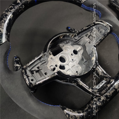 Private custom forged carbon Fiber steering wheel with suede For Volkswagen golf mk7/7.5/DSG