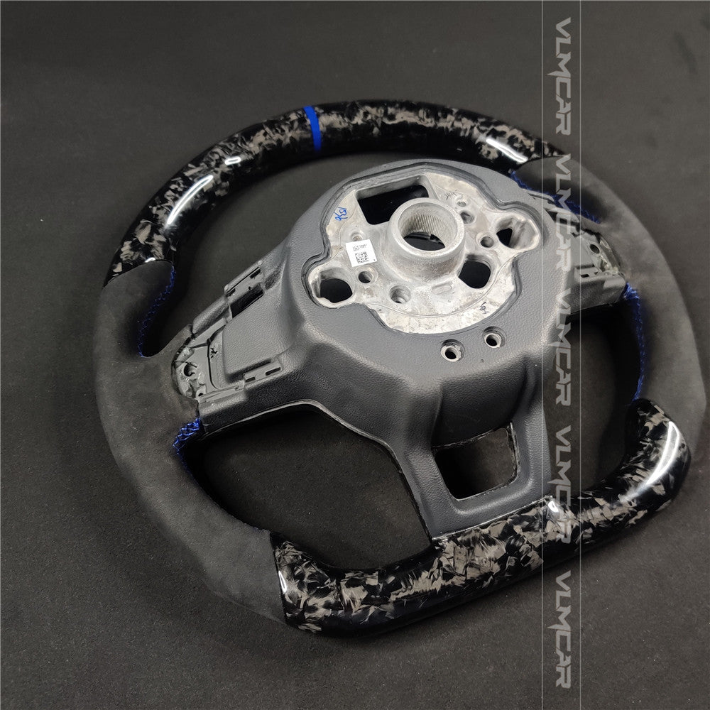 Private custom forged carbon Fiber steering wheel with suede For Volkswagen golf mk7/7.5/DSG