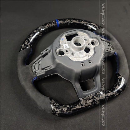 Private custom forged carbon Fiber steering wheel with suede For Volkswagen golf mk7/7.5/DSG