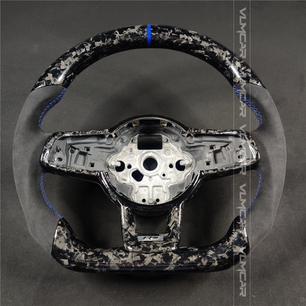 Private custom forged carbon Fiber steering wheel with suede For Volkswagen golf mk7/7.5/DSG