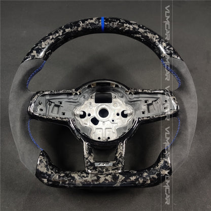 Private custom forged carbon Fiber steering wheel with suede For Volkswagen golf mk7/7.5/DSG