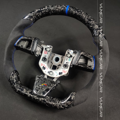 Private custom forged carbon Fiber steering wheel with suede For Cadillac CTS v2 2009-2014
